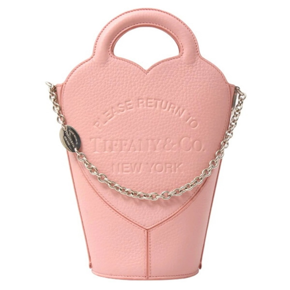 NEW Tiffany & Co. Blush Pink Pebbled Leather Return to Tiffany Crossbody Tote